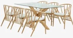 AGERBY + ARNBORG Spisebordssæt|AGERBY L160 bord eg + 4 ARNBORG stole eg