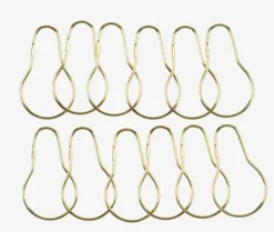 VARA Badeforhængsstænger|Badeforhæng|Badeforhængsringe 12 stk/pk guld
