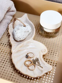 TORTUNA Badeværelsesopbevaring|Diverse|Bakke 10x25cm skalformet beige