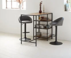 TRAPPEDAL Barstole Og Barborde|Barstole Og Barborde|Barbord 60x120 eg/sort