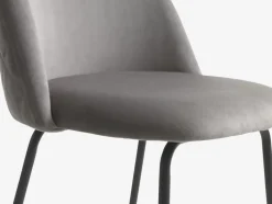 GRINDSTED Barstole Og Barborde|Barstole Og Barborde|Barstol grå velour/sort