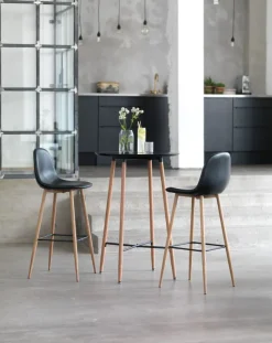 JONSTRUP Barstole Og Barborde|Barstole Og Barborde|Barstol kunstlæder/egefarve Sort