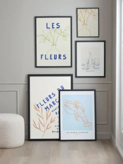 OSCAR Rammer|Billedramme 40x50cm m/A3 passepartout Sort