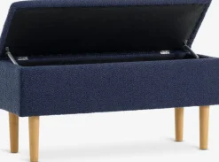 BADSTED Bænke|Entrebænke|Bænk m/opbevaring t stof Mørkeblå