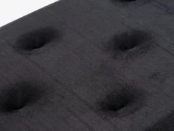 BADSTED Bænke|Entrebænke|Bænk m/opbevaringsplads velour Sort