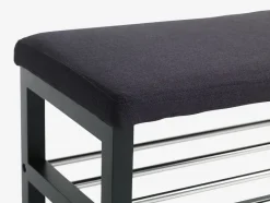 EGESKOV Bænke|Entrebænke|Bænk m/skohylder stål/ Sort