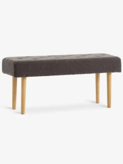 HAGEBRO Bænke|Entrebænke|Bænk t stof/natur Mørkegrå