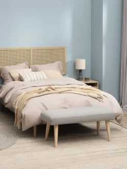 HAGEBRO Bænke|Entrebænke|Bænk farvet stof/natur Sand