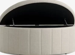 KAPPEL Bænke|Entrebænke|Bænk m/opbevaring lyst sandfarvet stof