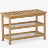 TOMMERUP Bænke|Entrebænke|Bænk m/skohylder eg