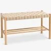 VADEHAVET Bænke|Entrebænke|Bænk med hylde eg/natur