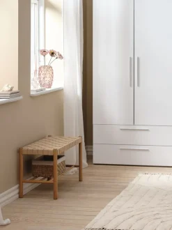 VADEHAVET Bænke|Entrebænke|Bænk med hylde eg/natur