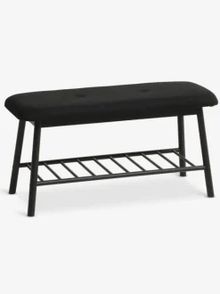 VANDSTED Bænke|Entrebænke|Bænk m/hylde stof/ Sort