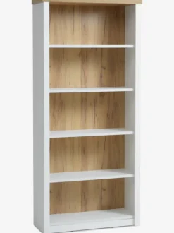 MARKSKEL Reoler Og Rumdelere|Reoler Og Rumdelere|Bogreol 5 hylder hvid/egefarve
