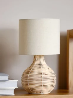 HELMER Lamper|Bordlampe Ø17xH32cm natur