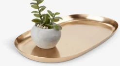 NIELSEN Dekorativt Tilbehør|Dekorationsbakke B17xL30cm messing