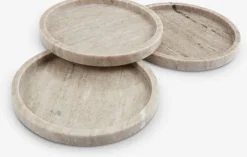 VALDEMAR Dekorativt Tilbehør|Dekorationsbakke Ø25cm marmor