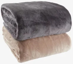 GULSKOLM Plaider|Fleeceplaid 220x240 Taupe