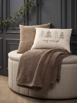 HASSELURT Plaider|Fleeceplaid 130x170 mørk sand Mørksand