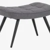 ULDUM Lænestole|Fodskammel gråt stof/sort