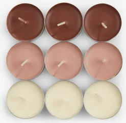 KENNI Duftlys|Fyrfadslys 18 stk/pk vanilje Beige,Brun,Mørkebrun