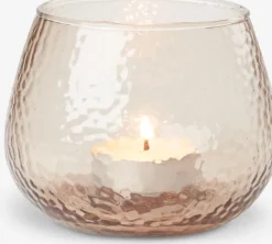 ALLAN Lysestager|Fyrfadsstage Ø10xH8cm brun