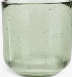 ASLAK Lysestager|Fyrfadsstage Ø8xH8cm grøn