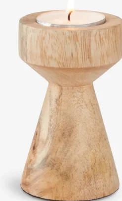 JOHAN Lysestager|Fyrfadsstage Ø6xH10cm træ