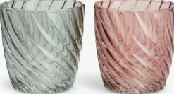 VAGN Lysestager|Fyrfadsstage Ø8xH8cm glas assorteret