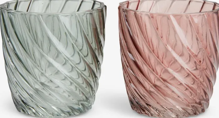 VAGN Lysestager|Fyrfadsstage Ø8xH8cm glas assorteret