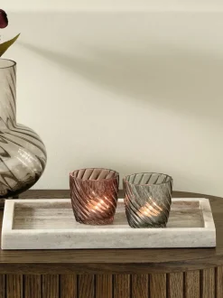 VAGN Lysestager|Fyrfadsstage Ø8xH8cm glas assorteret