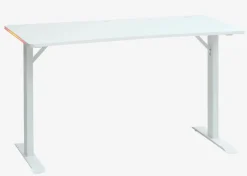 HALBJERG Skriveborde|Gamer-bord 65x135 m/LED hvid