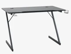 HALSTED Skriveborde|Gamer-bord 60x120 m/kop- og hovedtelefonholder sort