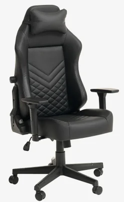 ABILDAA Gamer Stole|Gamer-stol kunstlæder Sort