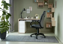 AGGESTRUP Gamer Stole|Gamer-stol grå kunstlæder/sort mesh