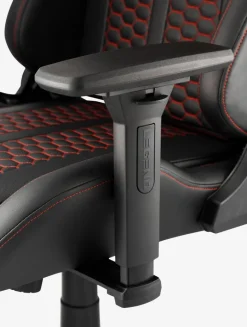 NIBE Gamer Stole|Gamer-stol sort kunstlæder/rød Sort+Rød