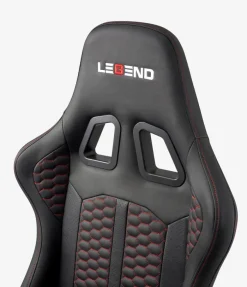 NIBE Gamer Stole|Gamer-stol sort kunstlæder/rød Sort+Rød