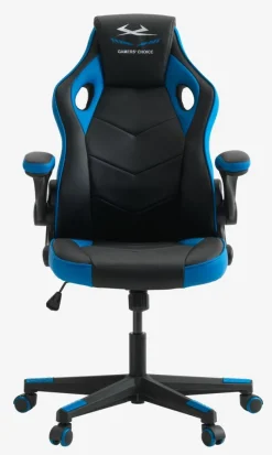 VOJENS Gamer Stole|Gamer-stol sort/blå kunstlæder/mesh