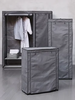 DAMHUS Tøjstativer|Tøjstativer|Garderobeskab 149x174 mørkegrå