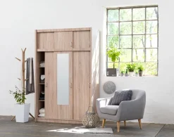 EVETOFTE Garderobeskabe Med Skydedøre|Garderobeskabe Med Skydedøre|Garderobeskab 143x220 eg