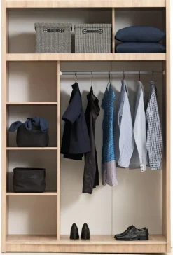 EVETOFTE Garderobeskabe Med Skydedøre|Garderobeskabe Med Skydedøre|Garderobeskab 143x220 eg