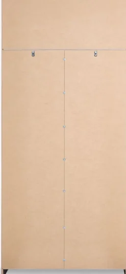 FANDRUP Garderobeskabe Med Skydedøre|Garderobeskabe Med Skydedøre|Garderobeskab 97x176 2 låger 3 skuffer lys egefarve Lyseg