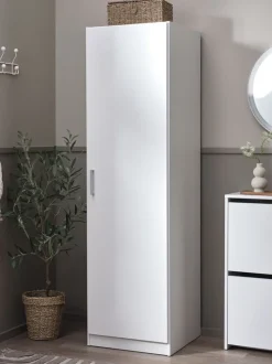 FANDRUP Garderobeskabe Med Skydedøre|Garderobeskabe Med Skydedøre|Garderobeskab 50x176 1 låge Hvid