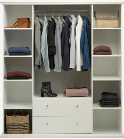 FREDENSBORG Garderobeskabe Med Skydedøre|Garderobeskabe Med Skydedøre|Garderobeskab 183x200 hvid