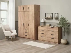 JENSLEV Garderobeskabe Med Skydedøre|Garderobeskabe Med Skydedøre|Garderobeskab 144x176 eg