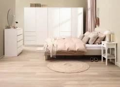 LIMFJORDEN Garderobeskabe Med Skydedøre|Garderobeskabe Med Skydedøre|Garderobeskab 180x200 kombi Hvid