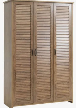 MANDERUP Garderobeskabe Med Skydedøre|Garderobeskabe Med Skydedøre|Garderobeskab 128x199 3 låger vild eg farve