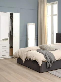 VELLERUP Garderobeskabe Med Skydedøre|Garderobeskabe Med Skydedøre|Garderobeskab 151x200 kombi Hvid