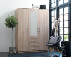 VELLERUP Garderobeskabe Med Skydedøre|Garderobeskabe Med Skydedøre|Garderobeskab 151x200 kombi Eg