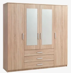 VELLERUP Garderobeskabe Med Skydedøre|Garderobeskabe Med Skydedøre|Garderobeskab 200x200 kombi Eg